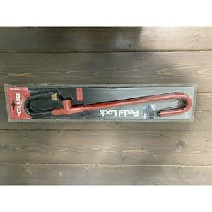 The Club Pedal Lock Easy To Install Red Steering Wheel Lock - New in Package
